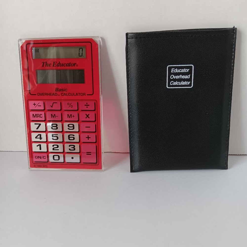 Vintage Stokes The Educator Basic Overhead Glass Calculator